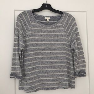 Soft Joie soft blue and white sweater